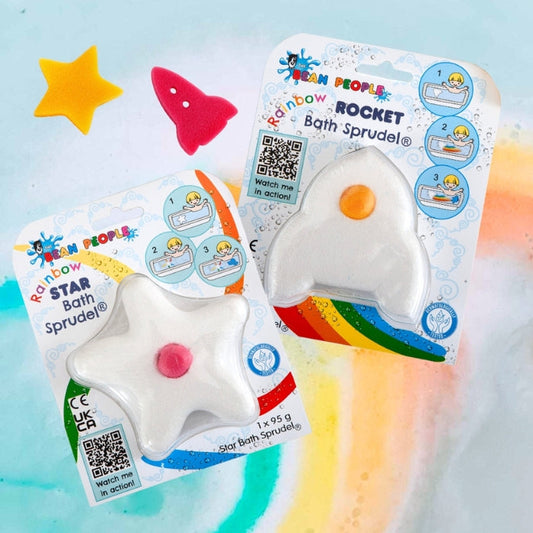 Bundle | Rainbow ROCKET and STAR Bath Bomb | Set of 2