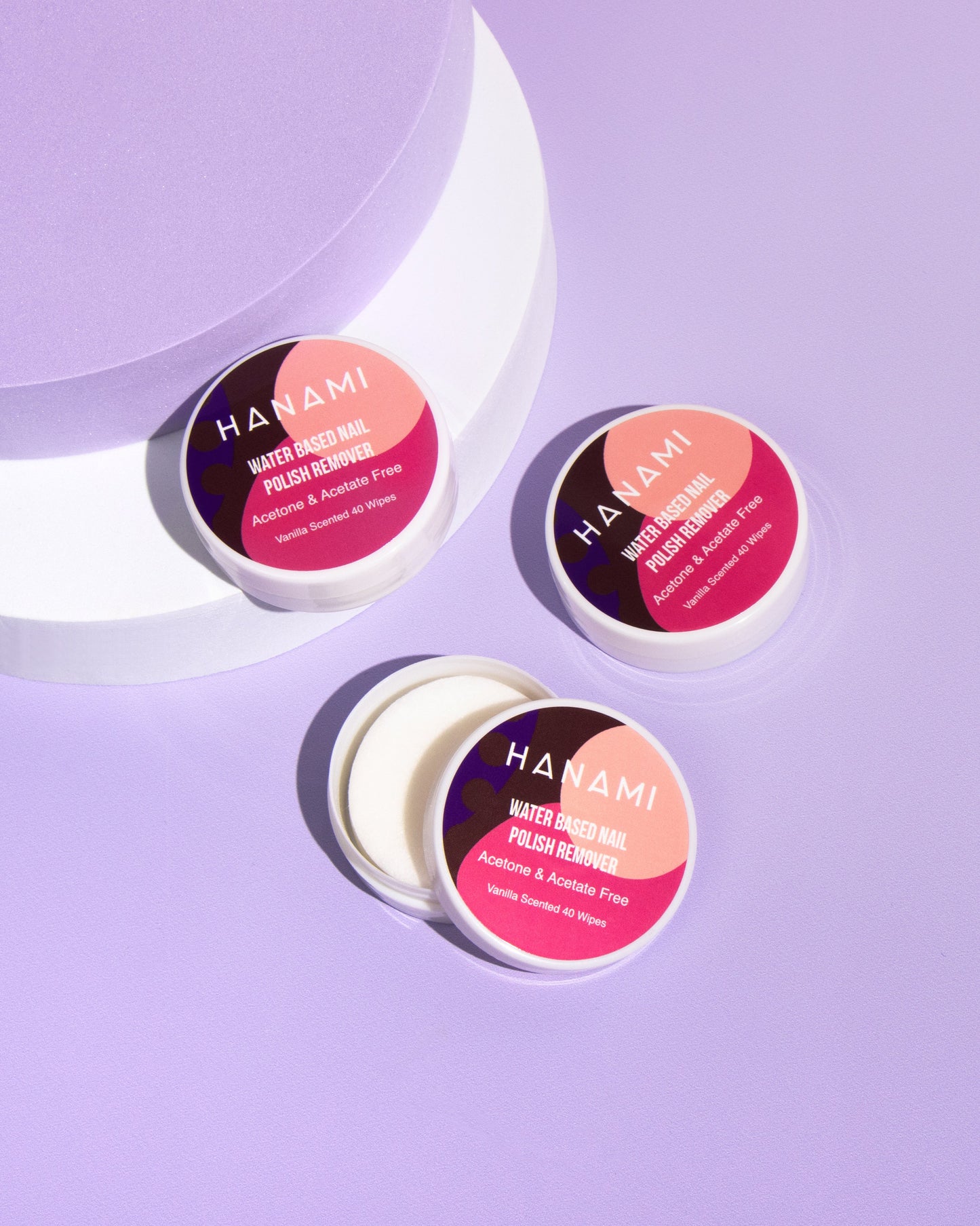 Water Based Nail Polish Remover Wipes 40pk (Vanilla Scented)