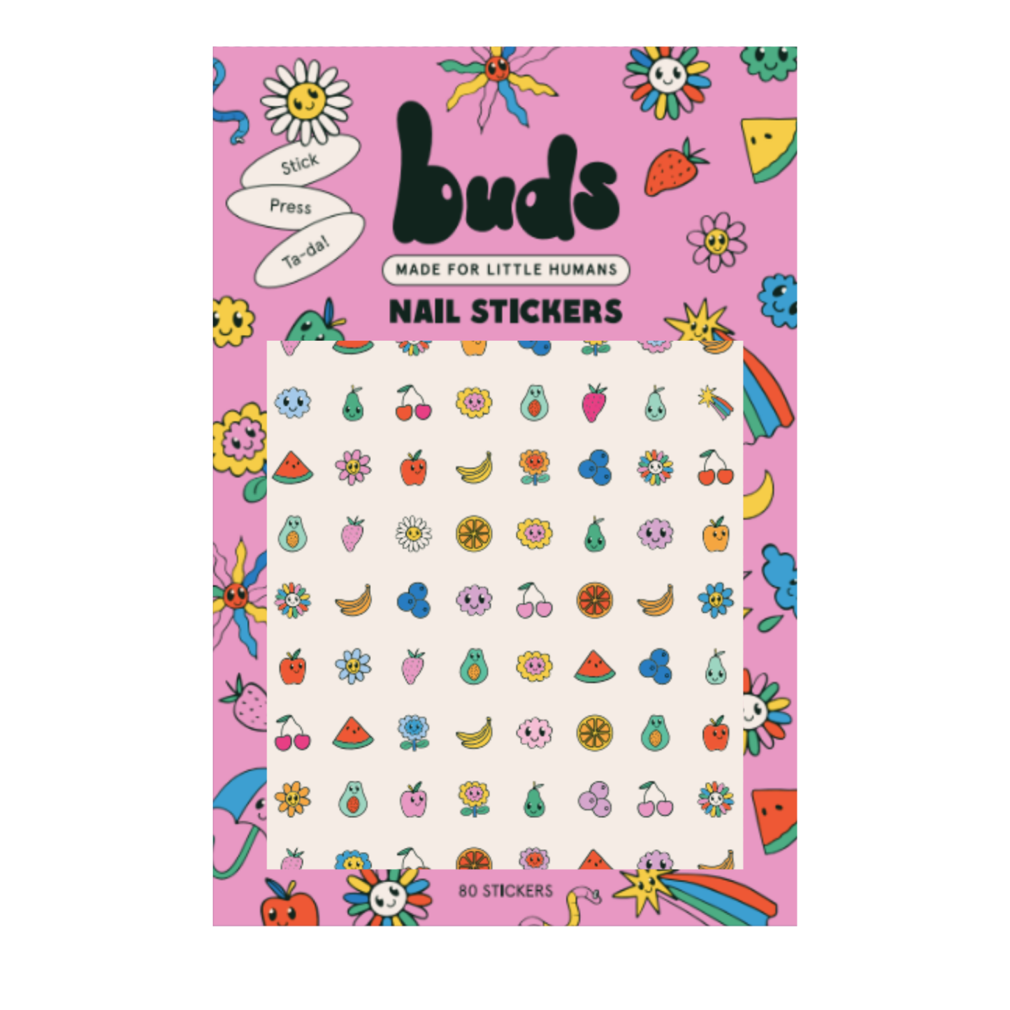 Buds Nail Stickers pack of 80 - Fancy Fruits