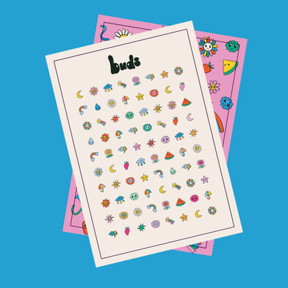 Buds Nail Stickers pack of 80 - Fancy Fruits