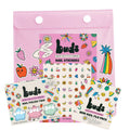 Buds Wink Mani Magic Pack with a pink party bag, nail stickers, nail polish trio box and mini nail file pack